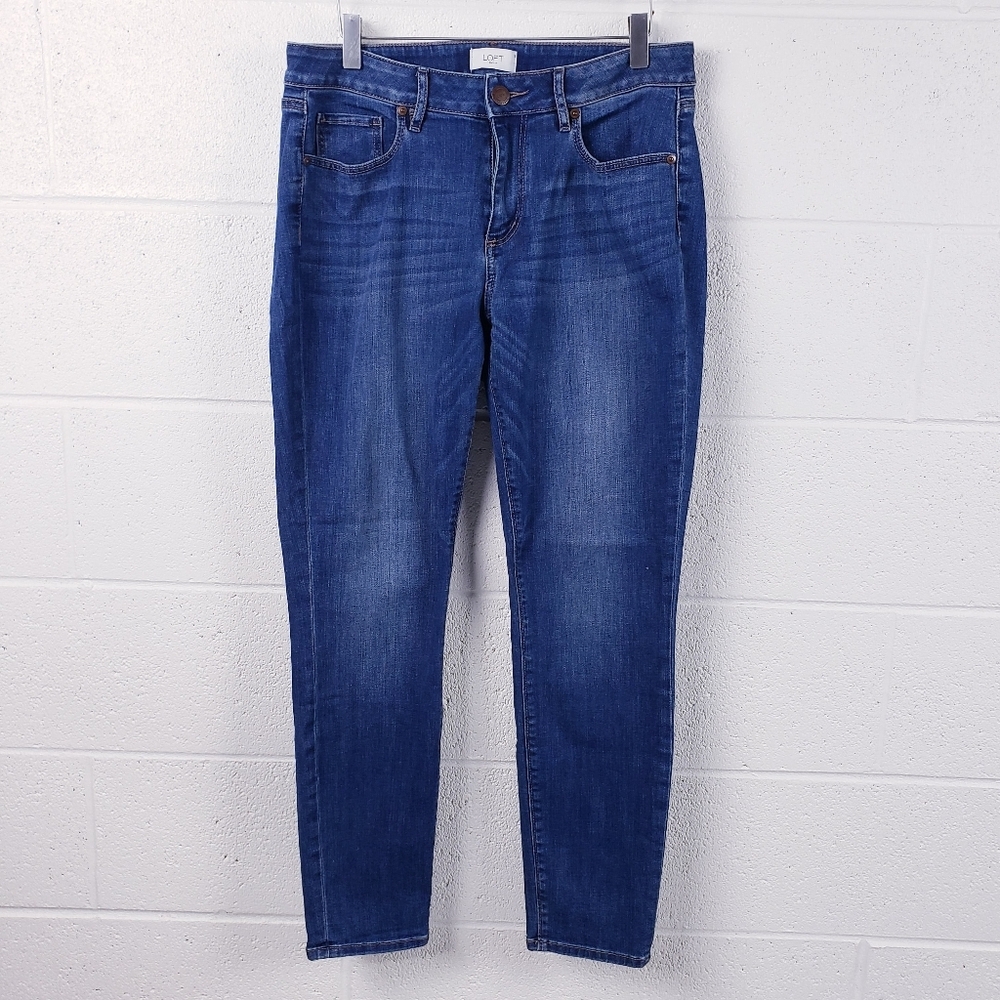 Loft Outlet Curvy Skinny Jeans High Rise Medium Wash Women's Size 10
